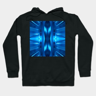 Stainless steel sinks in futuristic patterns gunmetal blue FIVE Hoodie